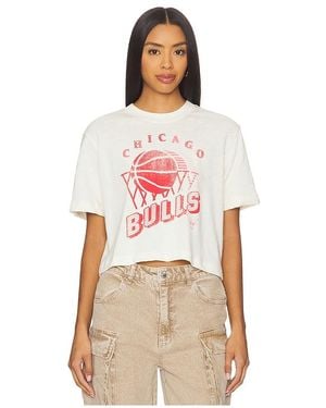 Junk Food Bulls Mock Crop Tee - White