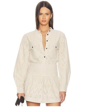Isabel Marant Kaina Longsleeve Top - Natural