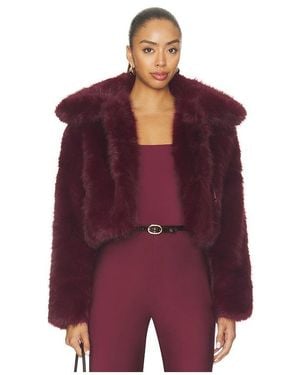 Blank NYC Faux Fur Jacket - Purple