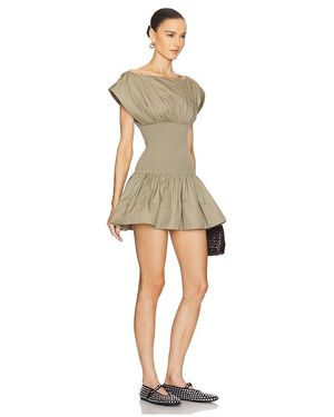 Helsa Faille Halter Mini Dress in Black | Lyst