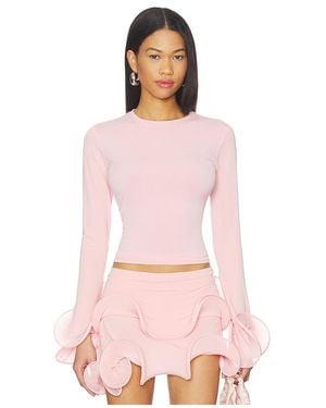 Sid Neigum Wave Sleeve Bamboo Top En Color Rosado Talla (También En M, Xs)