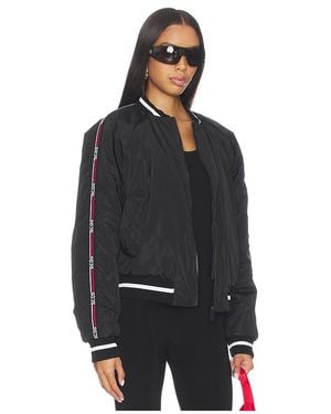 Gcds Logo Tape Nylon Bomber - Black