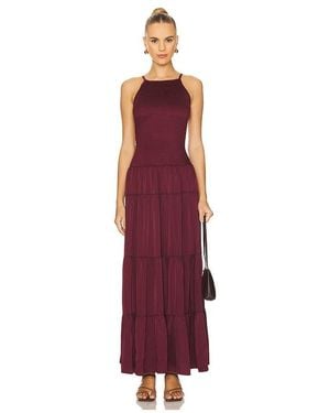 WeWoreWhat Smocked Drop Waist Maxi Dress - Red
