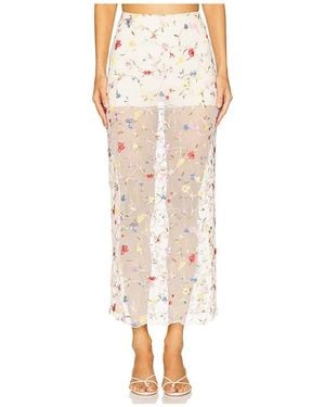 L'academie 'Academie By Marianna Loreen Midi Skirt - White