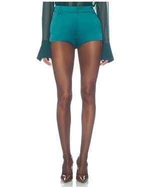 Sans Faff Satin Hot Pant - Blue