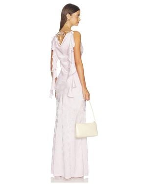 ROTATE BIRGER CHRISTENSEN Maxi Waterfall Dress - White