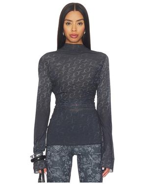 Jade Cropper Side Slit Top - Blue