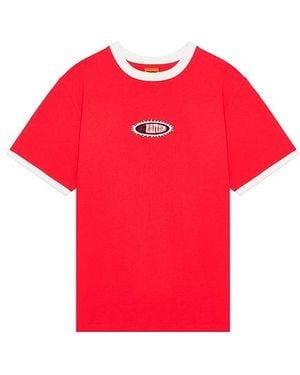 Rhythm Sun Dome Ringer Vintage T-Shirt - Red