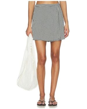 Juillet Minirock Wrap - Blau