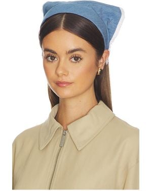 Lele Sadoughi Jackie Chambray Handkerchief Headband - Blue