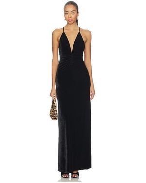 Tularosa Marilyn Velvet Gown - Black