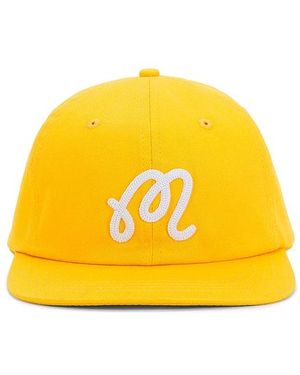 Malbon Golf M Script Chainstitch Painters Hat - Yellow