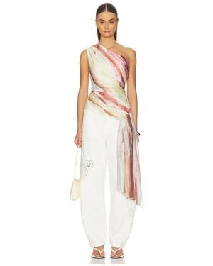 Aje. Capture One Shoulder Top - White