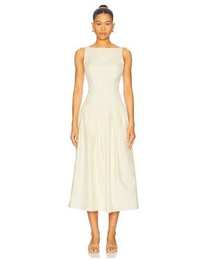 Mirror Palais Midikleid Mit Tiefer Taille Kissing Booth Lady - Weiß