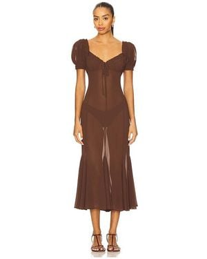 LPA Davina Midi Dress - Brown