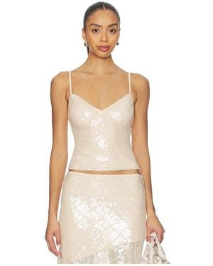 Runaway the Label Eris Sequin Top - Natural