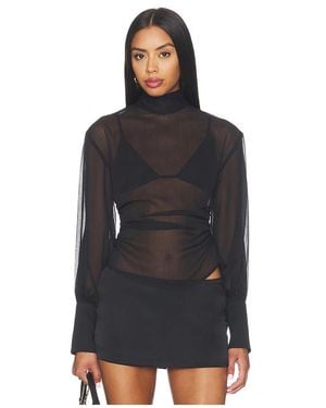 MORE TO COME Kane Open Back Top - Black