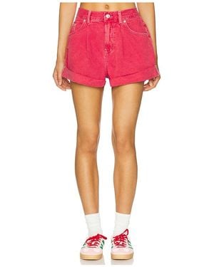 Free People Danni Short En Color Rojo Talla En - Rosa