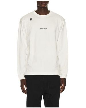 White/space Premium Graphic Long Sleeve Tee - White