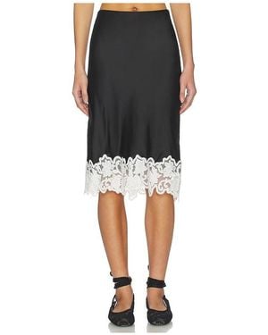 Lioness Anchored Midi Skirt - Black