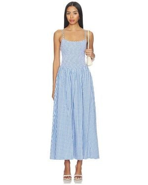 LSPACE ROBE MI-LONGUE MISHA en Blue - Bleu