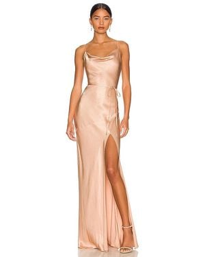 Shona Joy La Lune Bias Cowl Maxi Dress - Multicolor