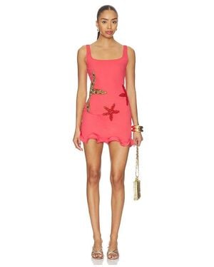 leslie amon tutti frutti beaded mini dress Miracle Beaded Crochet Mini Dress