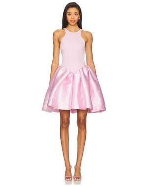 Marques'Almeida Mikado Rib Jersey Short Princess Dress - Pink