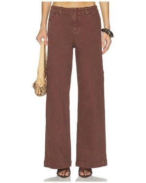 SOVERE Jeans Mit Niedrigem Bund Und Weitem Bein Dakota - Braun