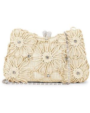 Emm Kuo Gustavia Raffia Flower Clutch - Natural