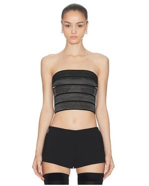 Halo Elastic Brace Corset Top - Black