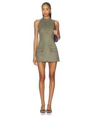 SNDY'S Amelia Faux Suede Mini Dress - Natural