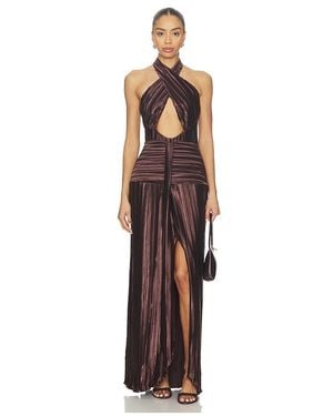 Sonya Moda Ariana Plisse Dress - Brown