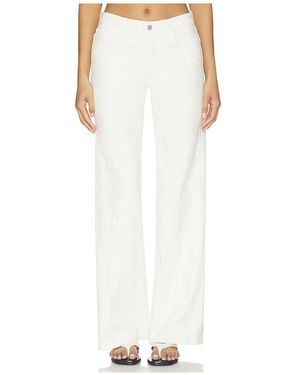 L'Agence Joanne Wide Leg Jeans En Color Blanco Talla (También En 25, 26, 27, 28)