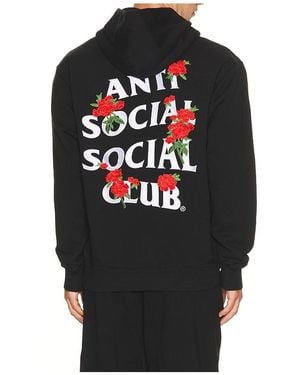 ANTI SOCIAL SOCIAL CLUB Embroidered Rose Kkotch Hoodie - Black