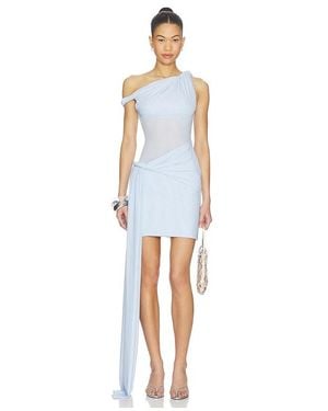 Misha The Sisal Mesh Mini Dress - Blue