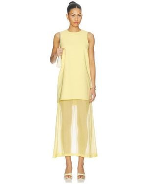 La Ligne Crepe & Silk Chiffon Dress - Metallic