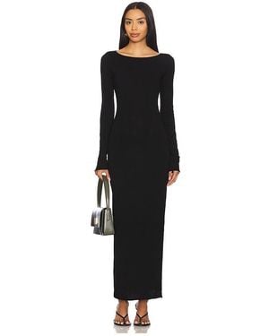 Cotton Citizen Marbella Long Sleeve Maxi Dress - Black