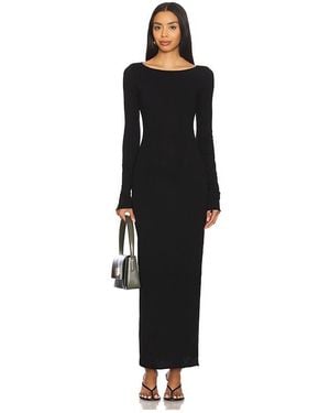 Cotton Citizen Marbella Long Sleeve Maxi Dress - Black
