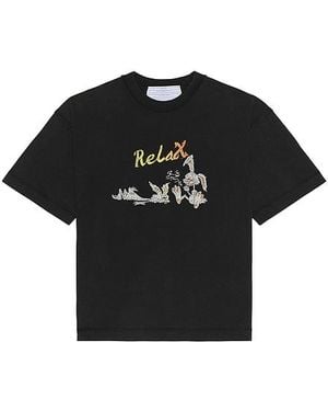 JUNGLES JUNGLES Relax Vintage Washed Reversible T-Shirt - Black