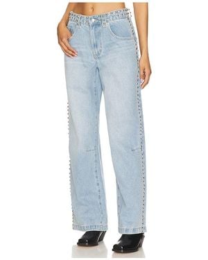 Jaded London Pierna Ancha Studded Colossus En Color Azul Talla En