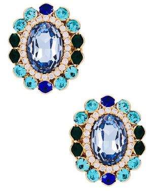 Anton Heunis Stud Clip Oval - Blue