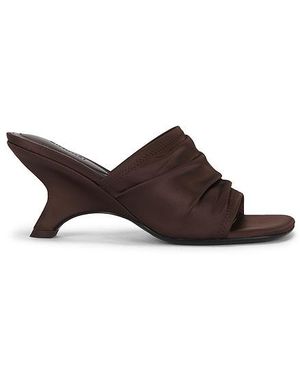 Jonathan Simkhai Shadow Mule Satin Sandal - Brown