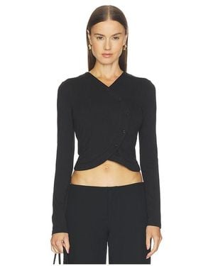 superdown Ramona Wrap Front Top - Black