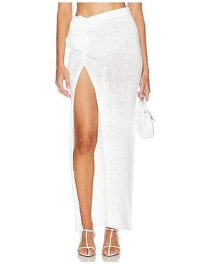 Lovers + Friends Joya Rosette Skirt - White