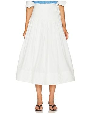 Helsa Midi Wrap Skirt - White