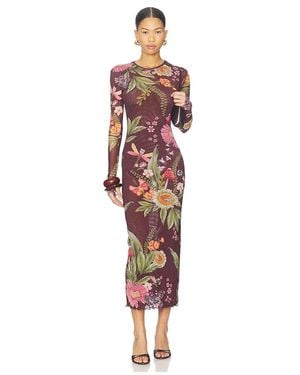 Agua Bendita Vestido Robin En Color Marrón Talla (También En M, S) - Rojo