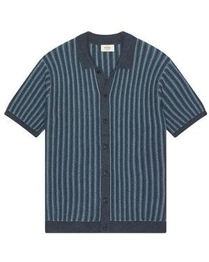 Marine Layer Wyatt Sweater Button Down - Blue