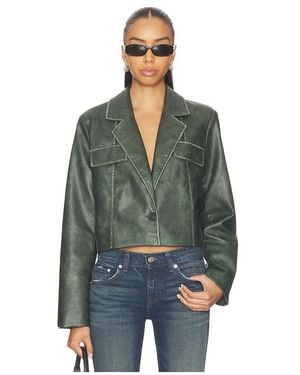 superdown Blakely Faux Leather Jacket - Green