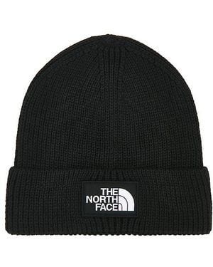 The North Face Logo Box Cuffed Beanie - Black